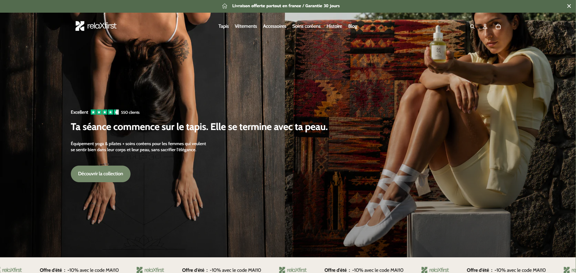 RelaXfirst e-commerce