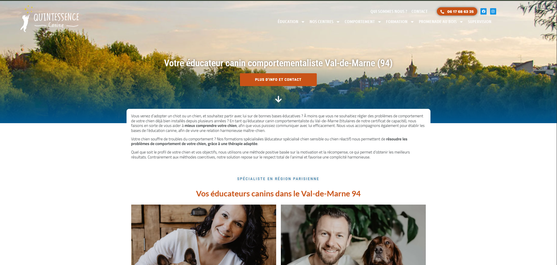 Éducation canine - SEO local